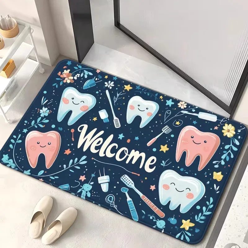VIKAMA Dental Clinic Floor Mat, Designed With Modern Dental Technology, A Professional Anti-Slip Entrance Carpet For The Home.
