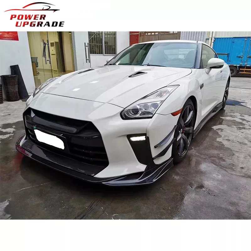 Top Secret Style Half Carbon Fiber Car Front Bumper Body Kit For Nissan GTR R35 2008-2019