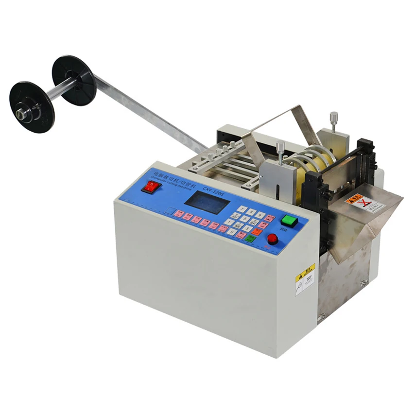 

600W XL-120G Automatic Computer PVC Pipe Cutter Heat Shrink Tube Fiber Glass Wire Cable Tube PVC Pipe Cutting Machine 220V