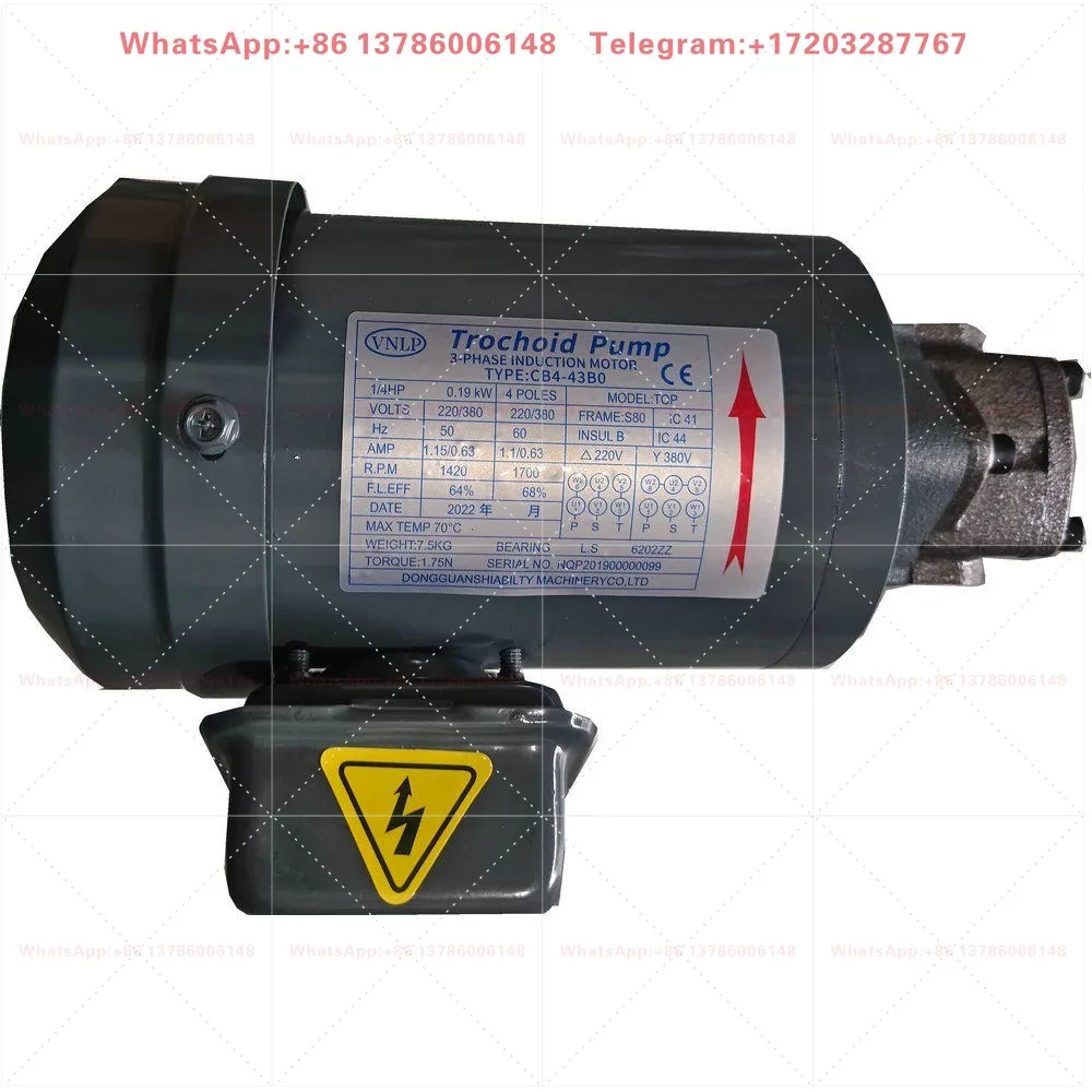 Three-phase 380V oil pump motor, electric triangle pump, machine tool lubricating oil pump 12A cycloid gear