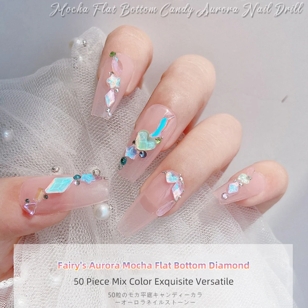 Parti del chiodo per Manicure fatte a mano strumenti per Nail Art gioielli per unghie Design di gioielli in vetro accessori per Manicure forniture per unghie 3d