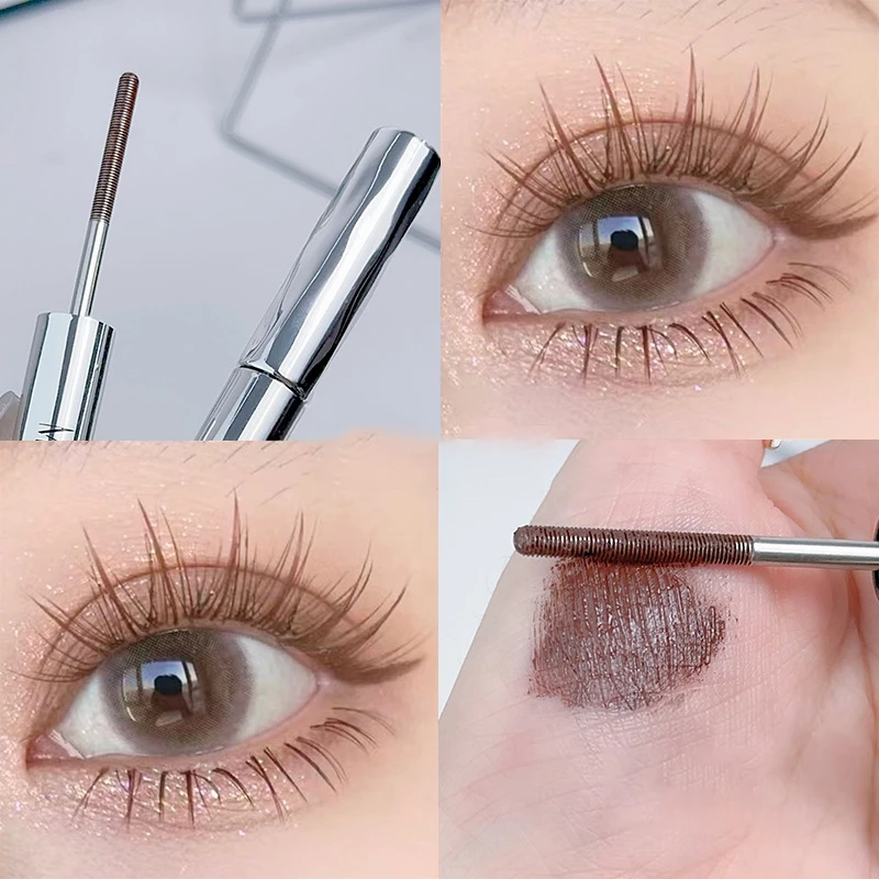 Wasserfeste Mascara mit Spiralbürstenkopf – Stahlrohr, langlebig, einfach aufzutragen – geeignet für Anfänger, Party-Make-up-Mascara, neu