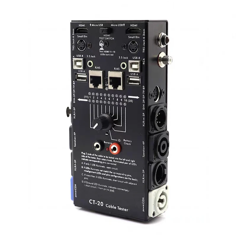CT-20 Multifunctional Line Tester Audio XLR Signal HDMI Line Test Tool Professional Equipment for Home Theater