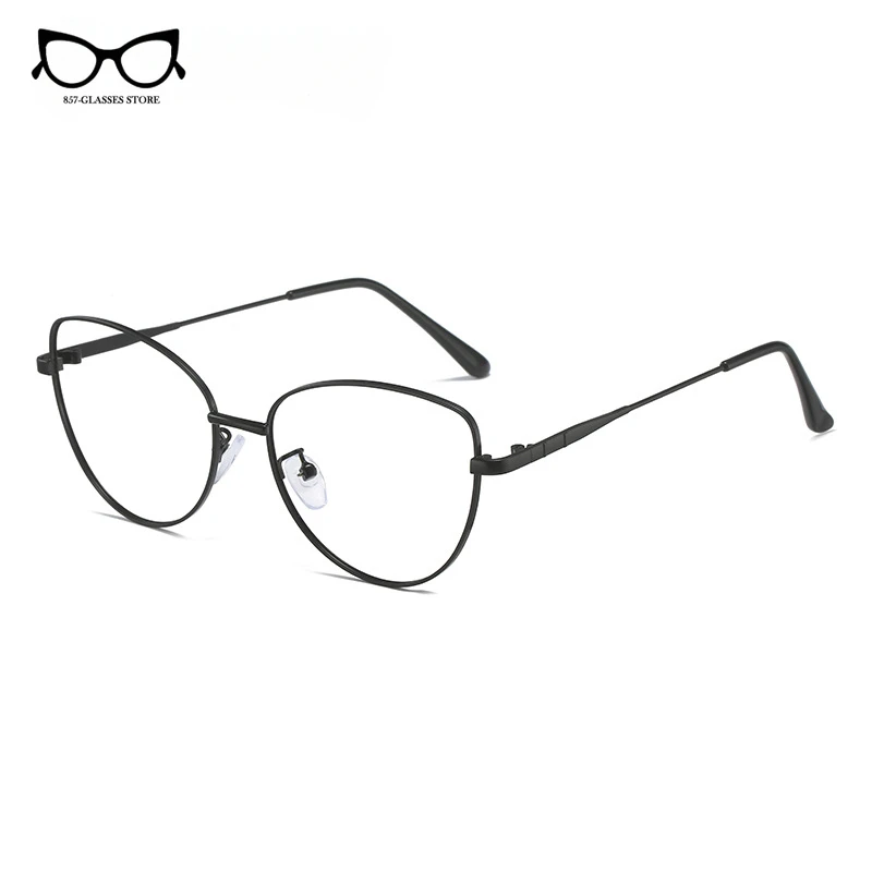 Neue Retro-Katzenaugen brille Blaulicht blockierende Brille für Frauen Vintage Metall brillen rahmen weibliche Computer brillen