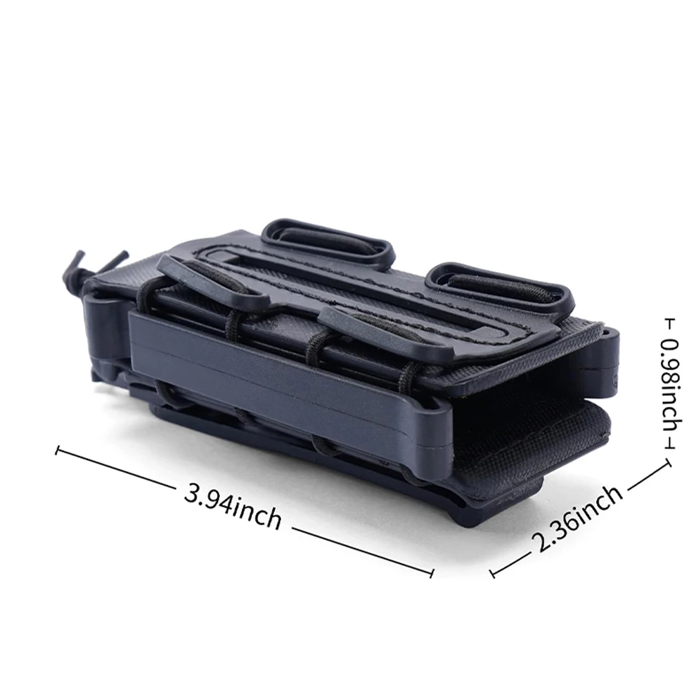 Magazine Pouches 9mm Magazine Holder with Molle Clip/Belt Clip Magazine Holder Quick Release for Tactical Belts