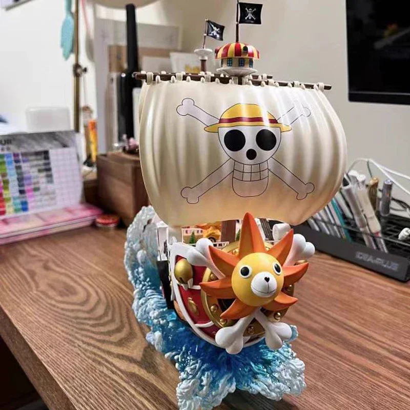 One Piece Anime Figure Thousand Sunny Figure Wano Country Thousand Sunny Simulated Ship Model Collectible Ornament Toys for Kids