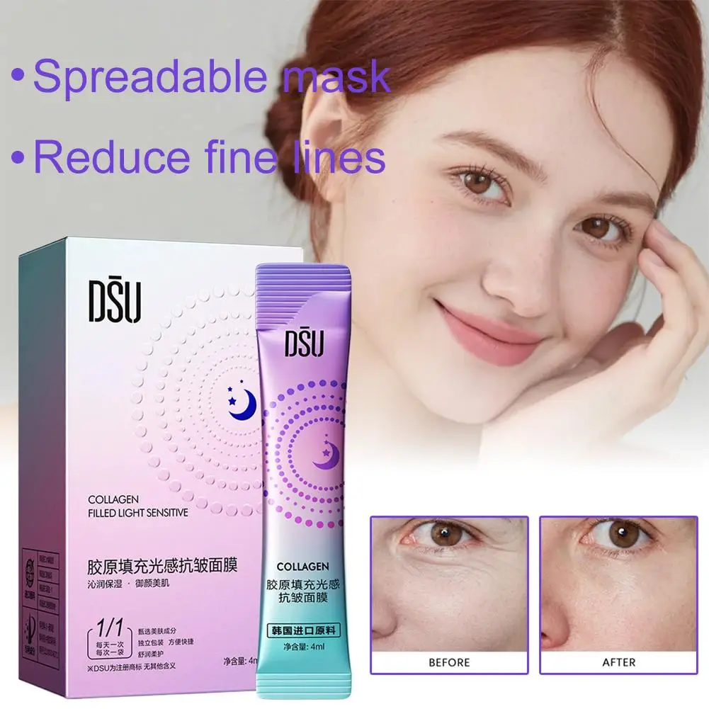 10/20PCS Centella Collagen Sleeping Facial Masks Skincare Anti Wrinkle Anti-aging Moisturizing Collagen-filled Light Sensation