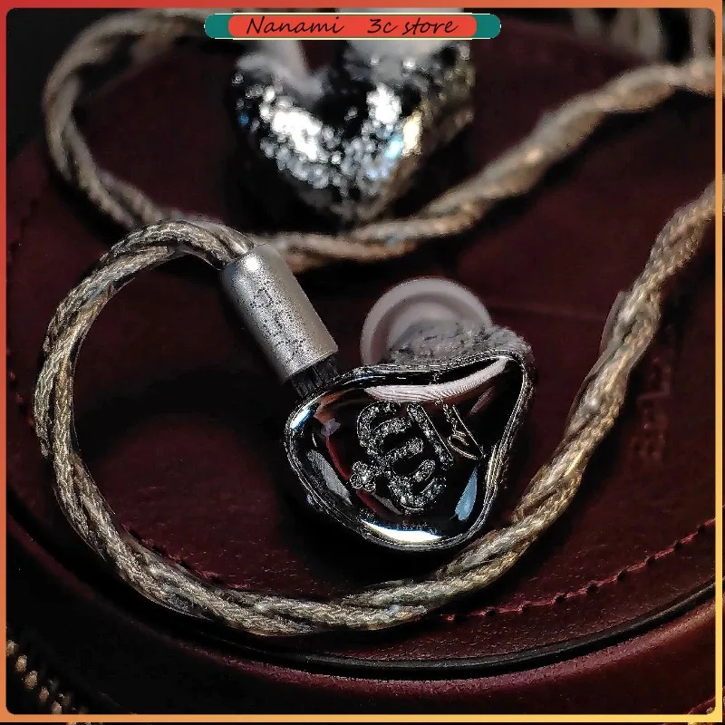 The Fragrant Zither Crown VSA PM HiFi Earphones Aluminum Flat In-Ear Earphones Detachable Cable Audiophile Wired HiFi Headphones