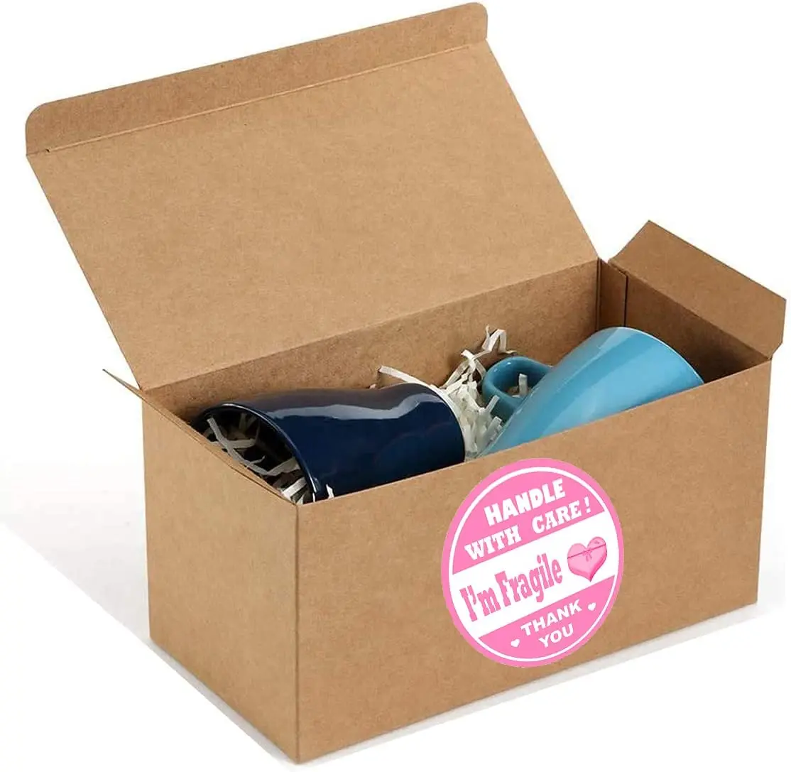 Pink Fragile Stickers I’m Fragile Box Labels 1.5 Inch Round Thank You Sticker Shipping Sticker for Personal Gift Bag mailing