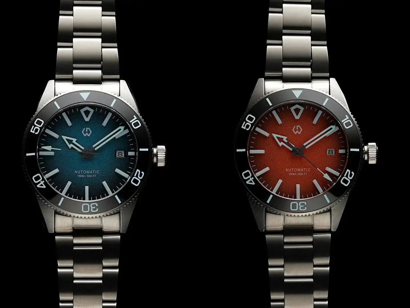 Upgraded Model Men's Automatic Watch Mechanical 3D Dimensional Luminous Watch Needle Ceramic Bezel 150 Meters Waterproof Diving