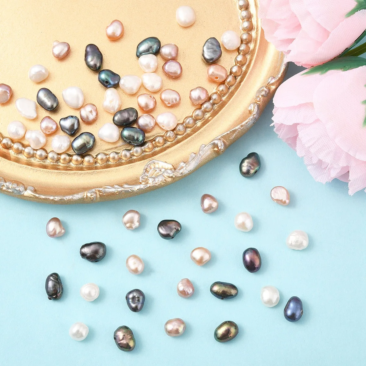 10Pcs Natural Freshwater Pearl Beads Exquisite Irregular Pearl Bead DIY Women Jewelry Making Accessory