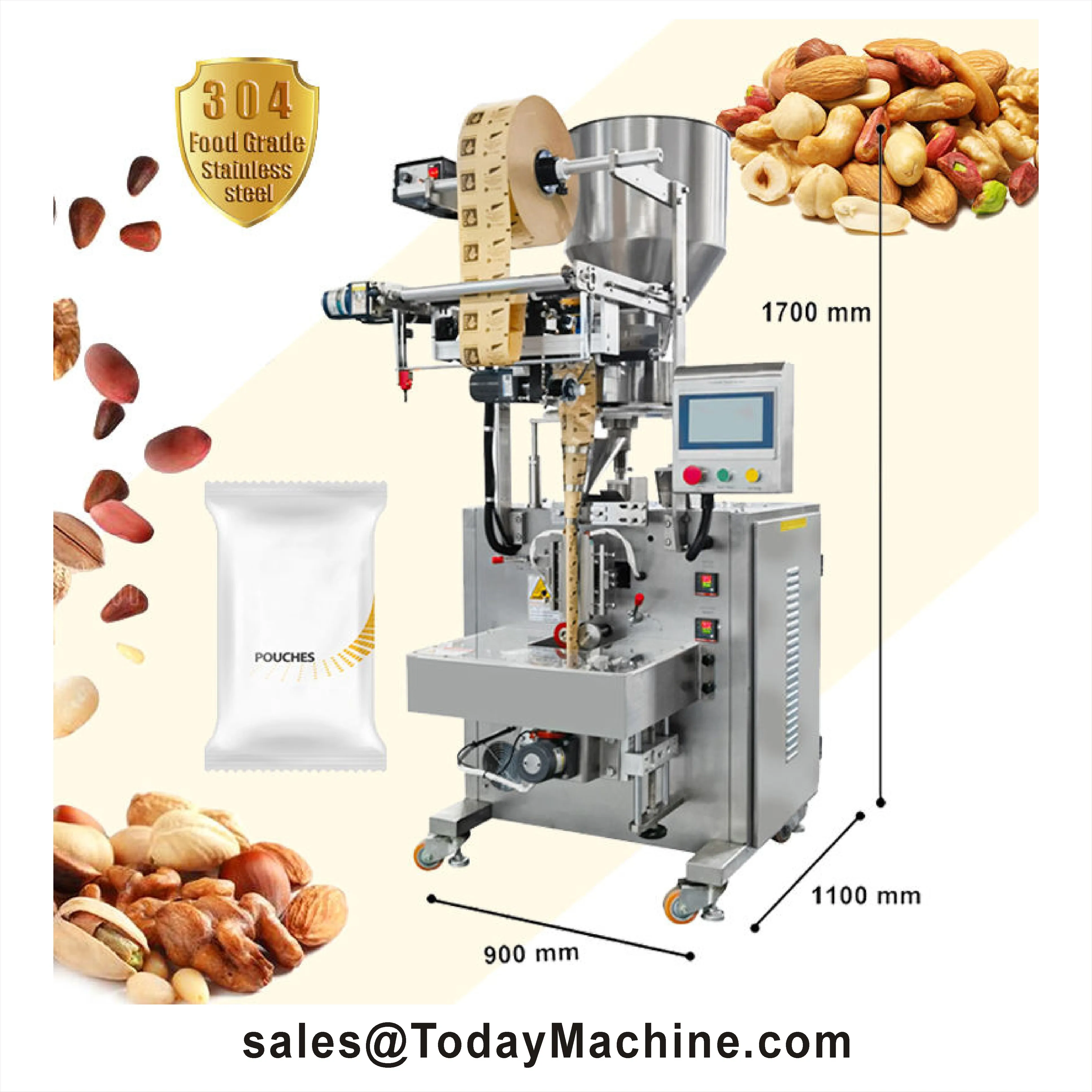 Popcorn Peanut Filling and Sealing Machine Food Granules Sachet Packing Machine