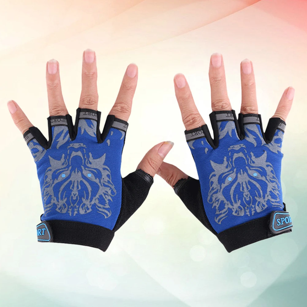 

Half Finger Cycling Gloves Kids Riding Running Roller Skating Breathable Durable NonSlip Easy Take Off Fashion Fit