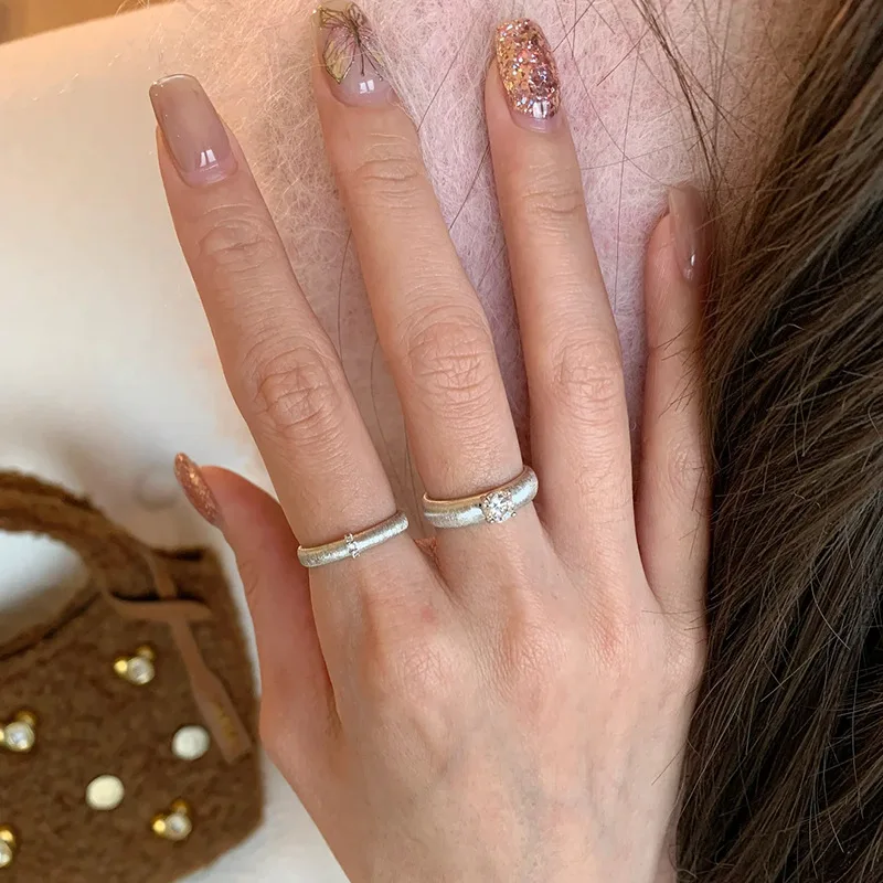 VENTFILLE 925 Sterling Silve Vintage Ring for Women Girl Texture Zircon Engagement Design Jewelry Gift Dropshipping