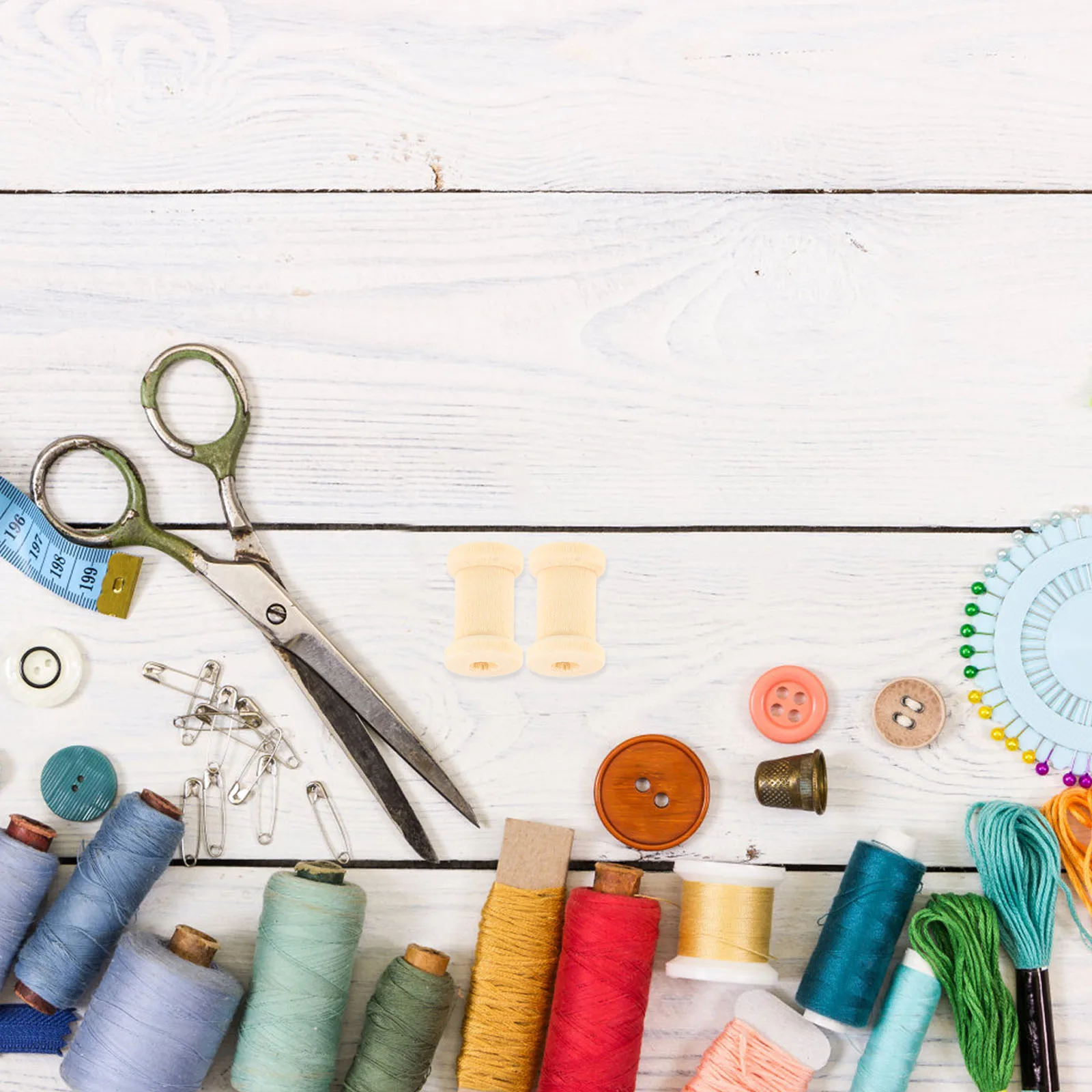100 bobines en bois pour fil à coudre, support pour broderie, matelassage, fil à tisser, bobines pratiques, organisateur de fil, rangement de bobines