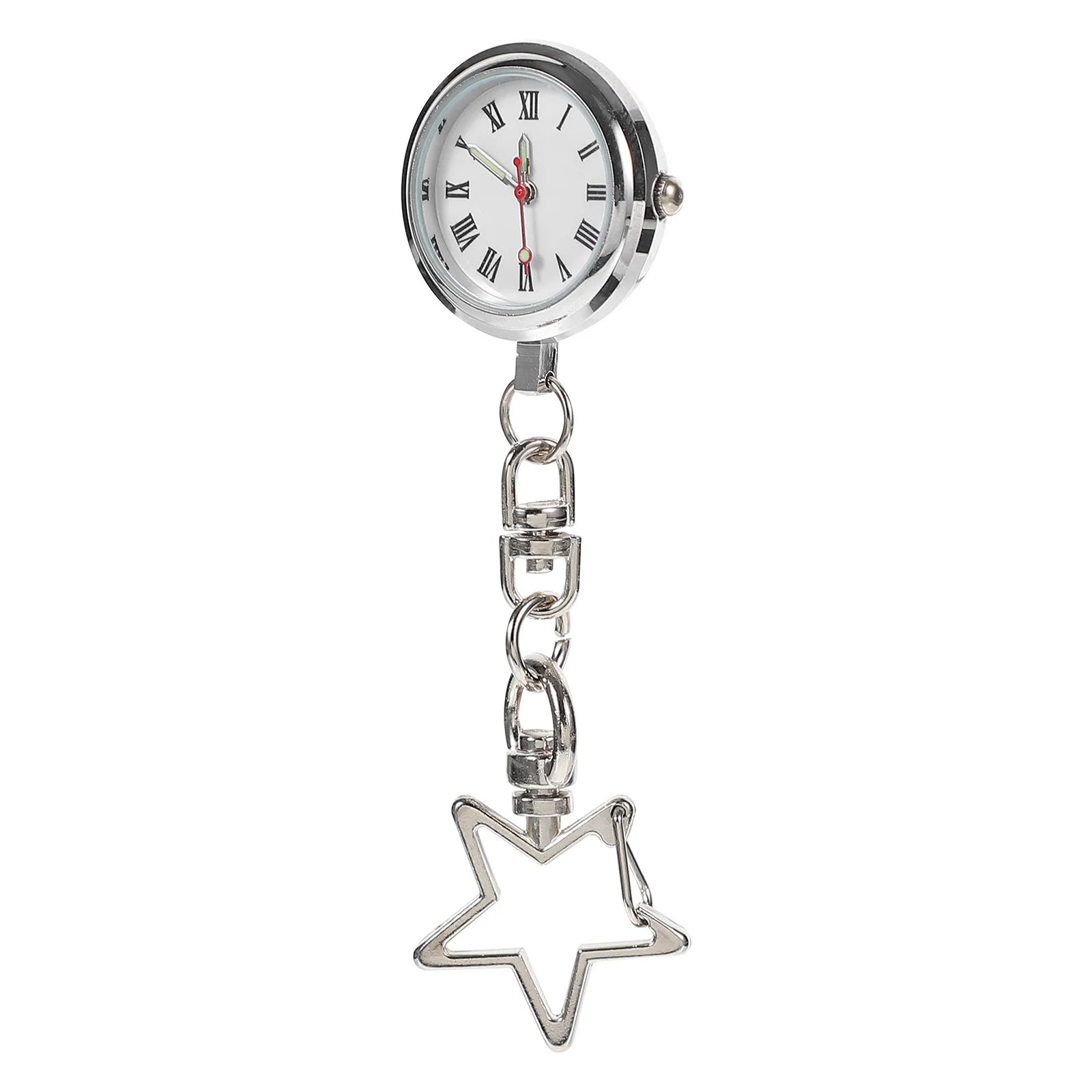 Orologio da tasca per infermiera in lega, pratico e leggero, con clip per spilla da appendere, durevole orologio da taschino per infermiera