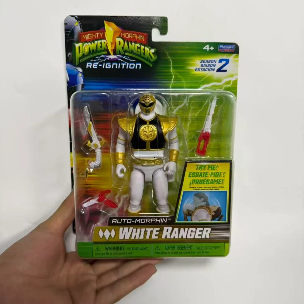 Playmates Re-Ignition White Ranger Tommy MMPR Figura de Ação 4.75" 2026