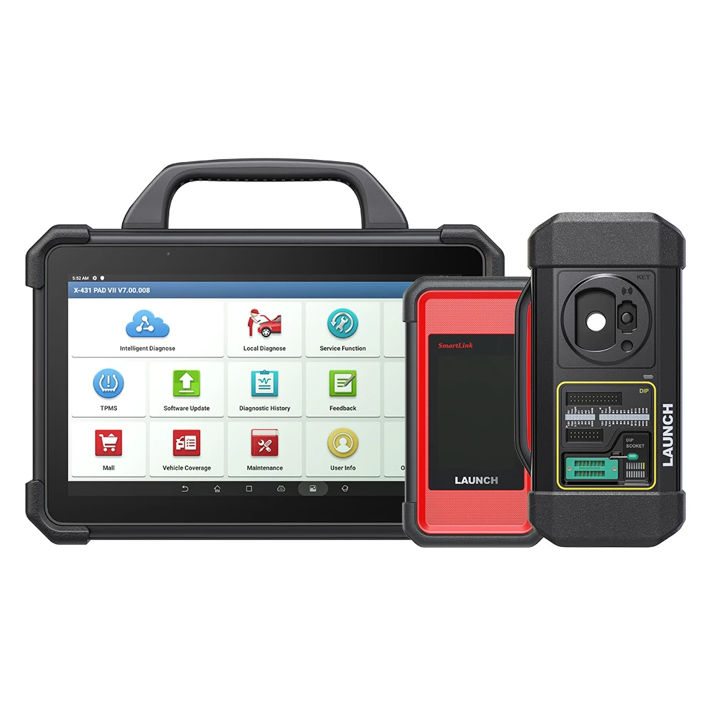 LAUNCH X431PADVII&X-PROG3 Outil de programmation ECU en ligne et de programmation de clés, pour toutes clés perdues, codage J2534, 2 ans de mises à jour gratuites