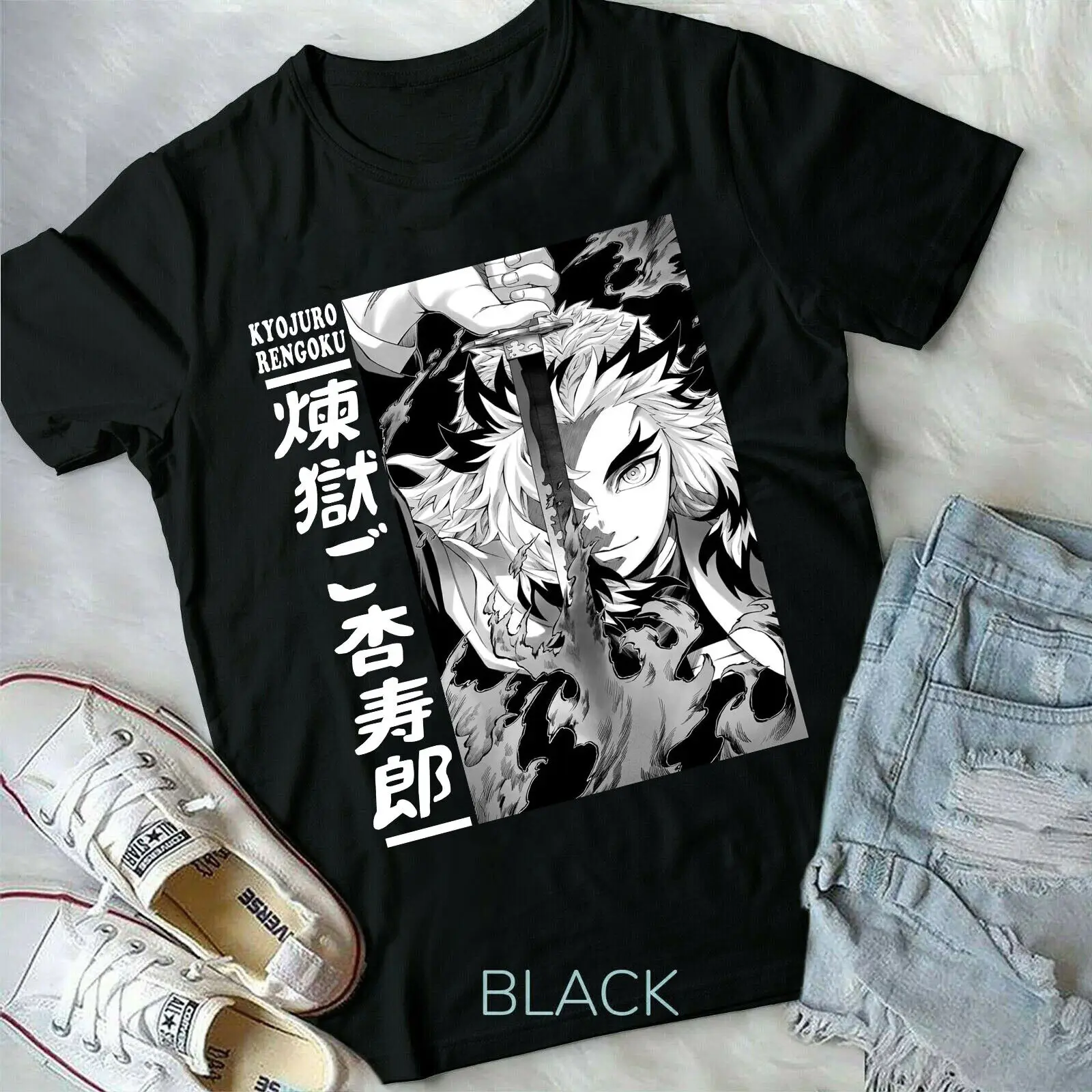 Kyojuro Rengoku Cool Slayer Demon Anime Short-Sleeve new Unisex T-Shirt