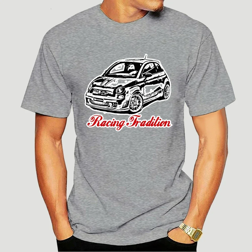 camisa de la tradición de carreras, novedad, 5241X Camiseta de algodón blanco inspirado en FIAT ABARTH 2015,  men clothing