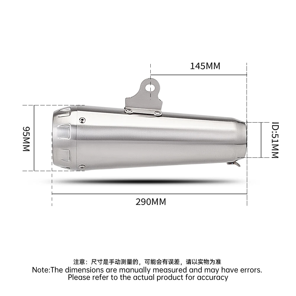 Motorcycle Exhaust Stainless Pipe Muffler Exhaust For F900 F900R F900XR 6