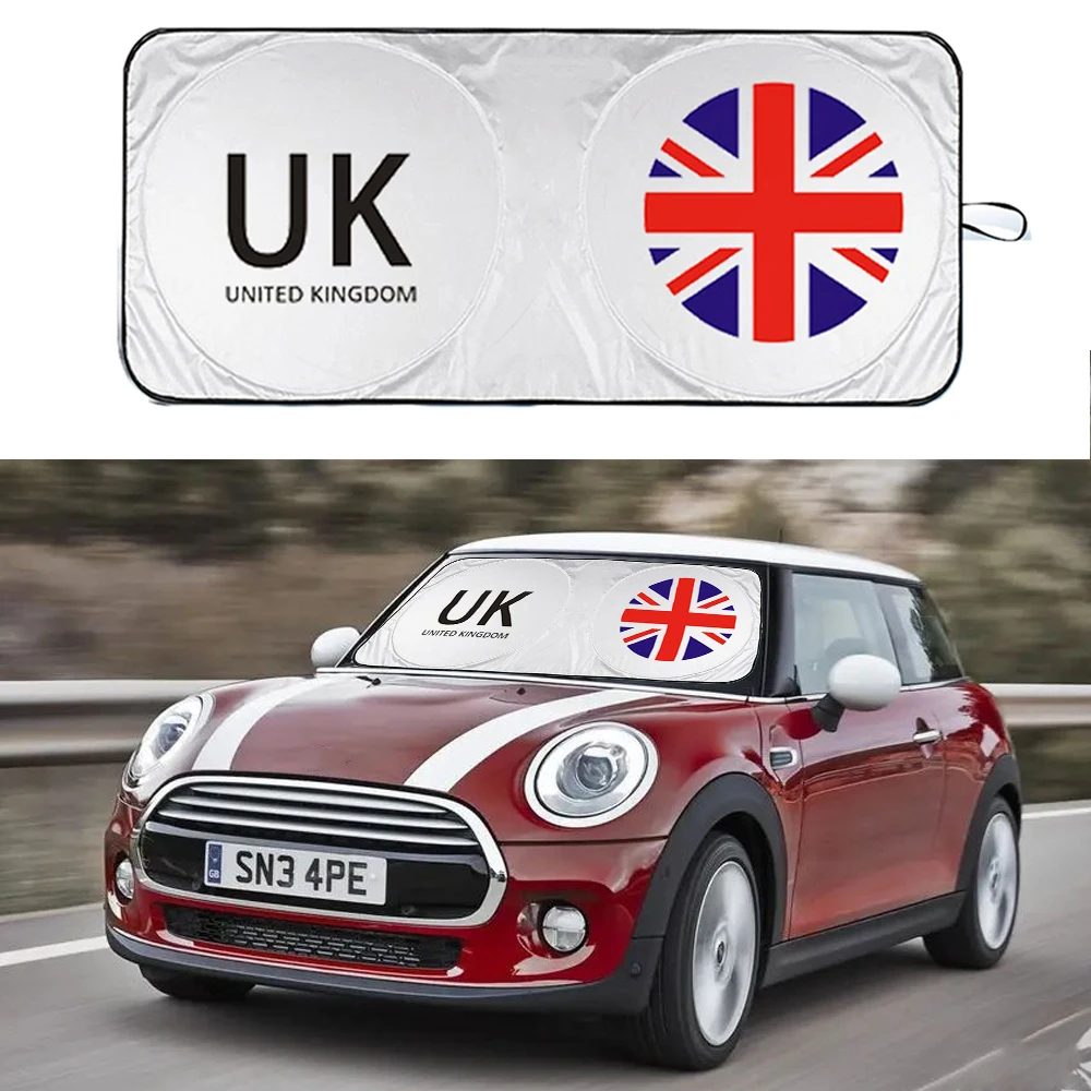 

Car Windshield Visor Sunshade Window Sunscreen For MINI Cooper R56 UV Protection Cover UK Flag Union Jack Parasol Accessories