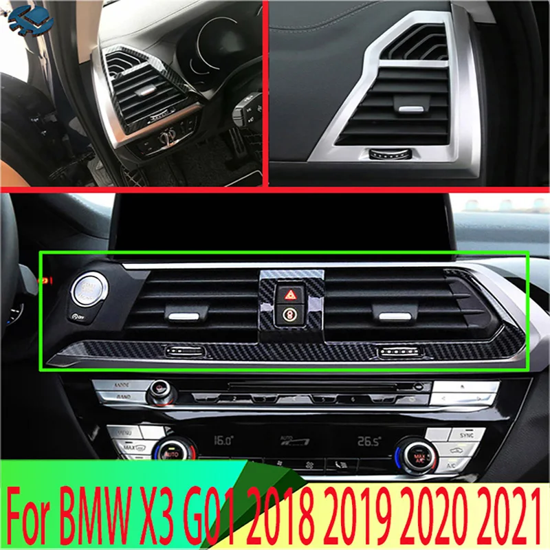 

For BMW X3 G01 2018 2019 2020 2021 Air Vent Outlet Cover Dashboard Trim Bezel Frame Molding Garnish Accent Styling