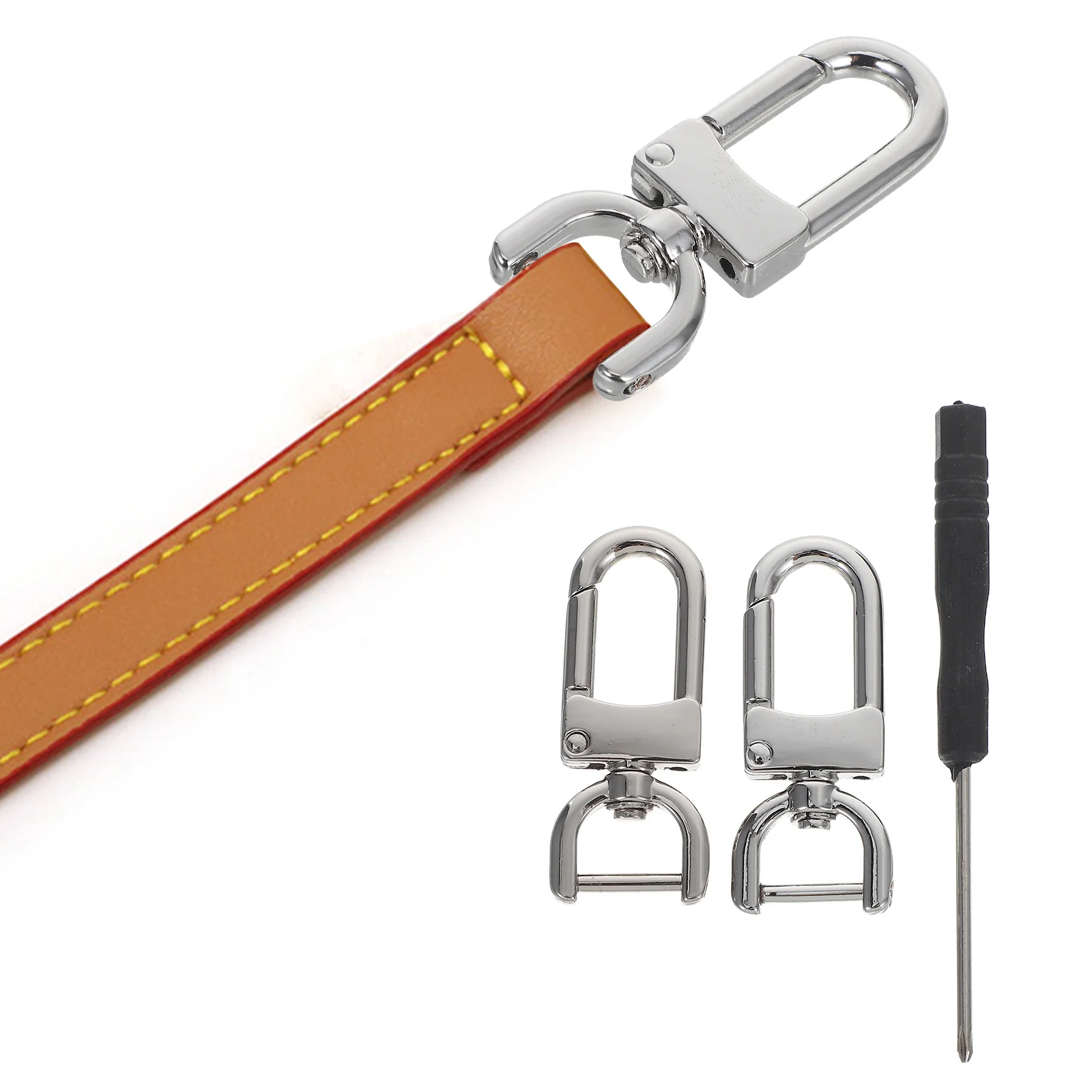 

2Pcs Metal Hook Buckle for Bag Straps - Secure Screw Clasp Fastener Repair Clip Compatible with Pet Collars Keychains Travel