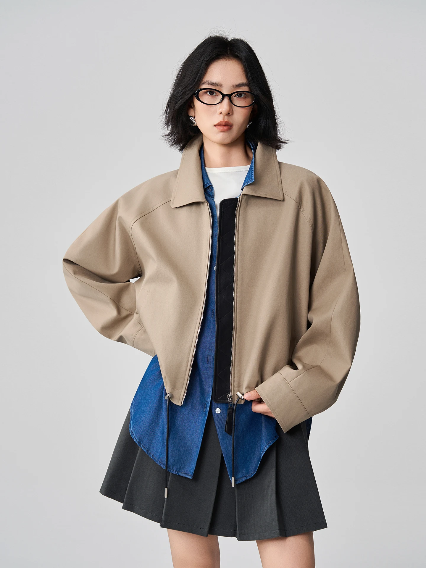 

Женская свободная хлопковая куртка Sis Marti Island Sea Breeze LOEW Balloon Jaet с завязками, повседневная, в стиле оверсайз