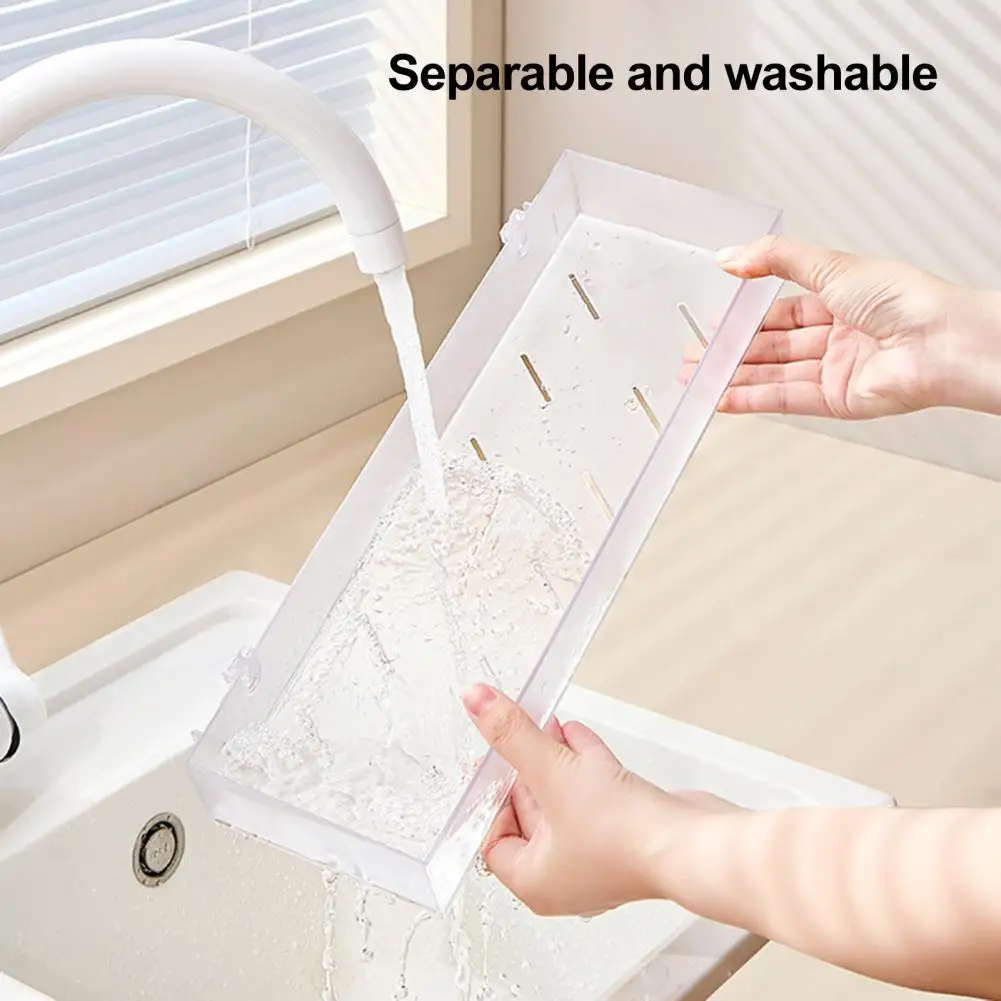 

Wall-mounted Suction Cup Holder Versatile Suction Cup Basket Bathroom Storage Rack Shower Caddy Organizer Strong for Easy