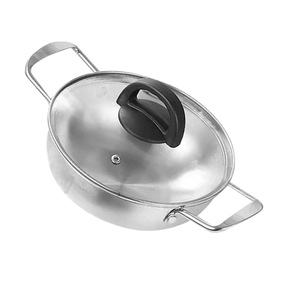 

Stainless Steel Korean Noodle Pot Lid Dual Handles Soup Cooking Kitchen Ramen Pots for Cooking Ramen Pot
