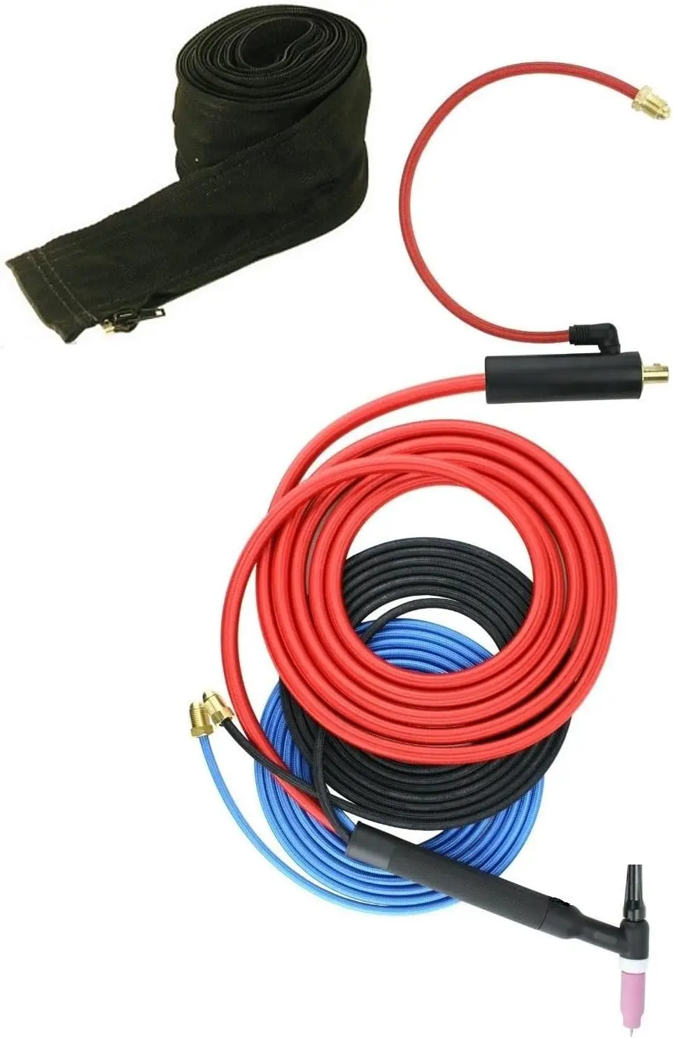 Startecweld-soplete refrigerado por agua de 250 Amperios, Cable de 3 piezas de 25 pies y conector/Adaptador Wp20-25Dis Dinse 35-70, serie 20