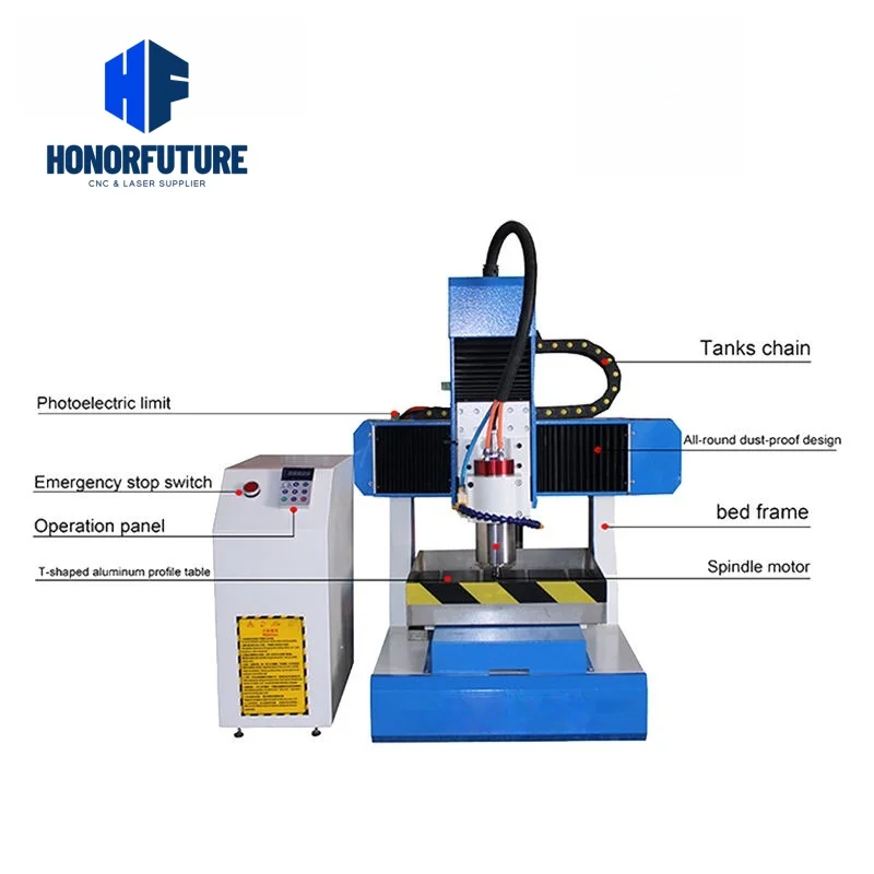 High Precision 3030 2020 CNC Router for Aluminum Brass Metal Mould Low Price Small Version CNC Machine for Metal Engraving