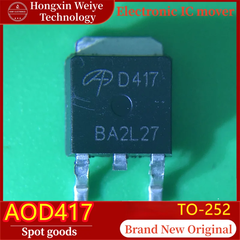 (20/50Pieces) AOD417 Marking D417 TO-252 P-Channel MOSFET 30V 25A Power Transistor Original New Fast Shipping