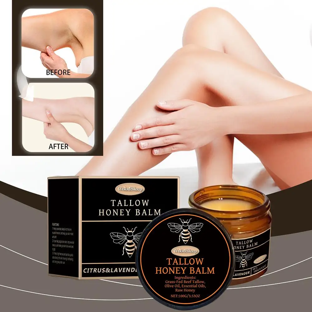 

Tallow Honey Cream Anti Aging Remove Fine Lines Improve Dry Prevent Sagging Tightening Smoothing Facial Moisturizer Skincare