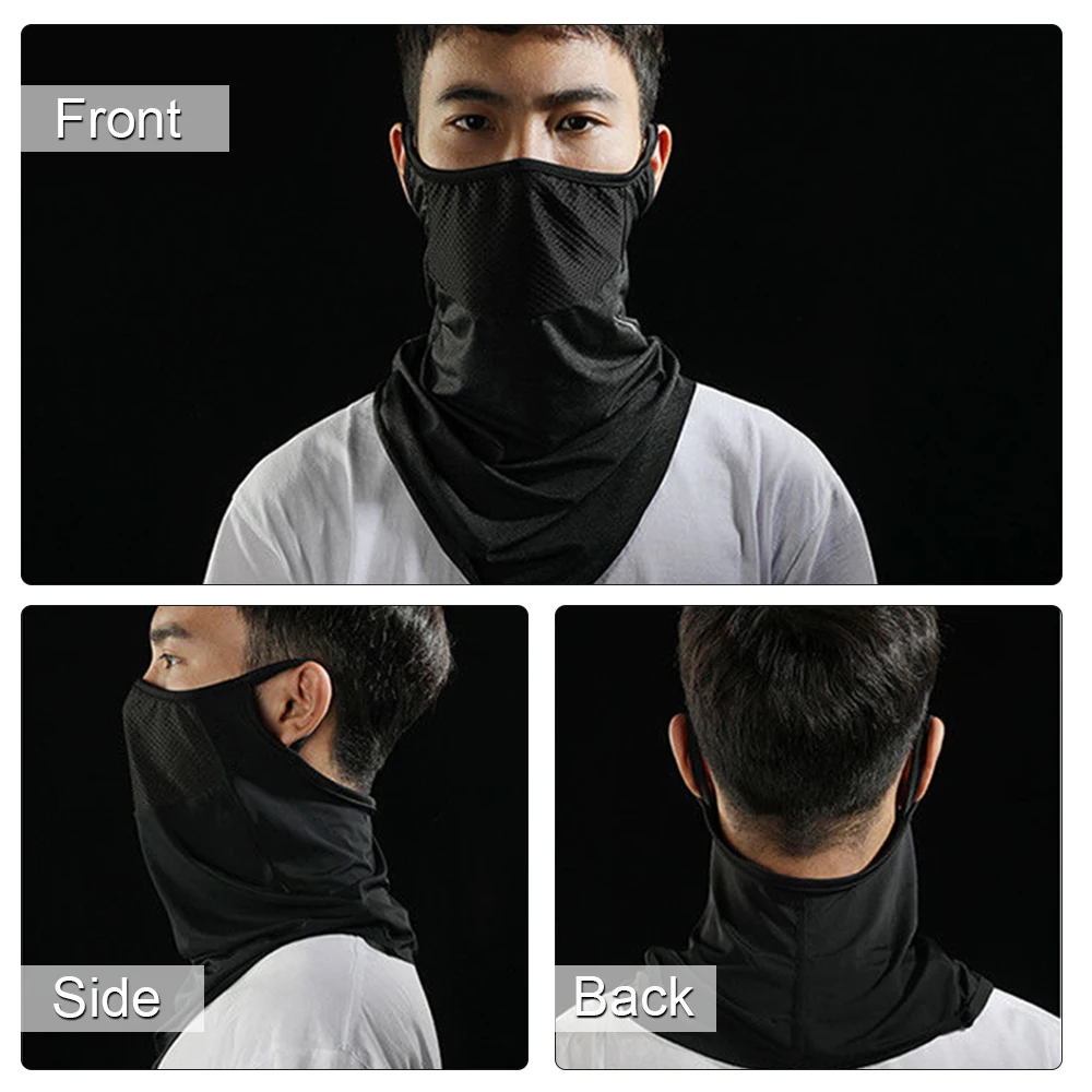 NEWBOLER Summer Bicycle Face Mask Ice Fabric Anti-sweat traspirante Sport ciclismo Running sciarpa copricapo uomo donna Bike Mask