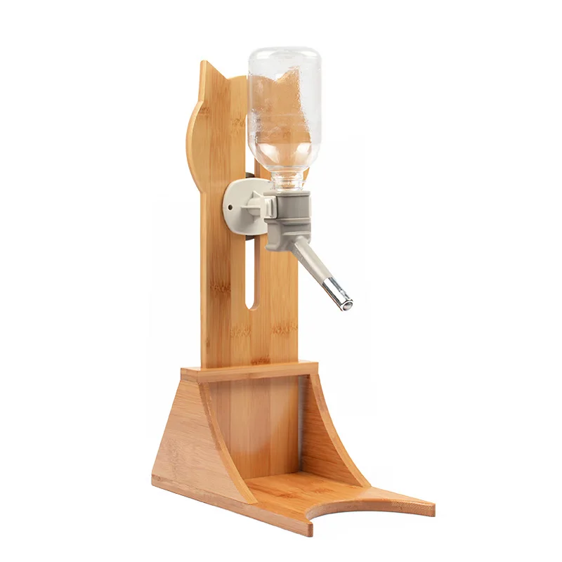 Pet Water Dispenser Solid Wood Dog Water Dispenser Pet Hanging Cat and Dog Water Kettle Pet Supplies