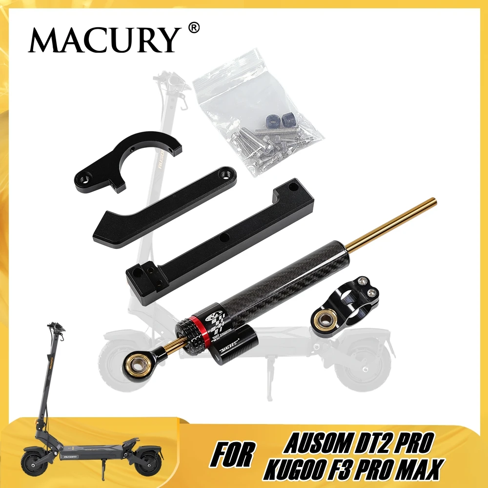 

Directional Steering Damper Kit for AUSOM DT2 PRO & KUGOO F3 PRO MAX 52V Dual-Motor Electric Scooter Riding Stabilizer Dampener