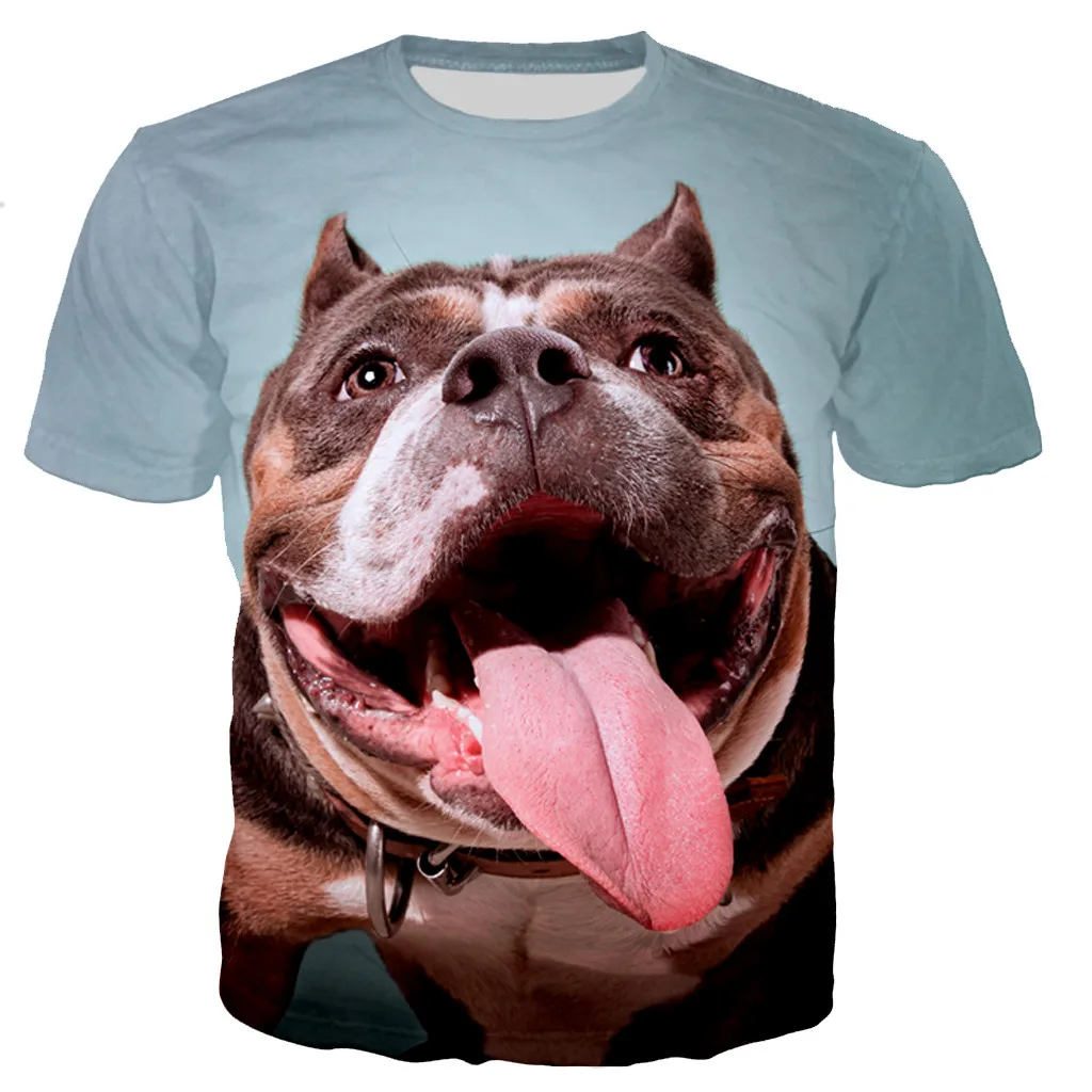 Animal Pet Dog 3D Print T-shirts Summer Men Woman Short Sleeve Casual Tees Fashion Streetwear Harajuku T Shirt Kid Tops Clothing