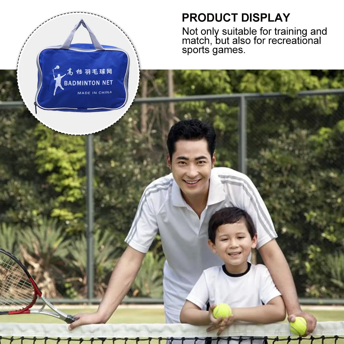 

Portable Badminton Net Small Mesh Training Match High Quality Material Easy Install Sports Ball Net Recreational Games Badminton