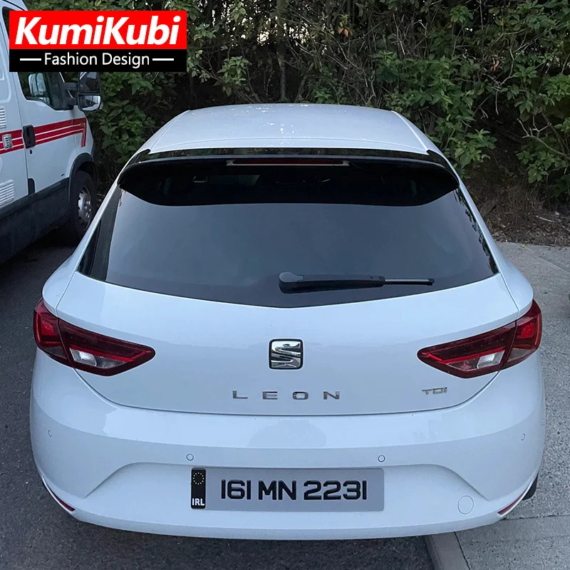 For Seat LEON MK3 5F FR Style Hatchback 5Doors 2012 -2021 High Quality ABS Material Rear Spoiler Lip Trunk Wing Not Fit 3Doors