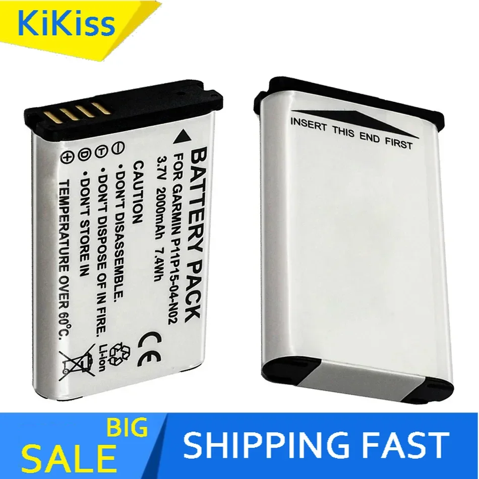 010-11654-03 Battery For GARMIN Atemos Monterra 680t 650t 610t 600t For Alpha Handheld GPS VIRB Action Camera 2000mAh