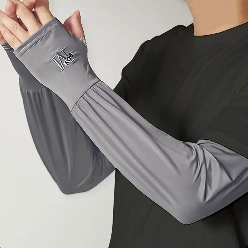 Breathability Ice Sleeves Wear Resisting UV Protection Sun Protection Sleeves Dew Finger Good Resilience Arm Sleeve Summer