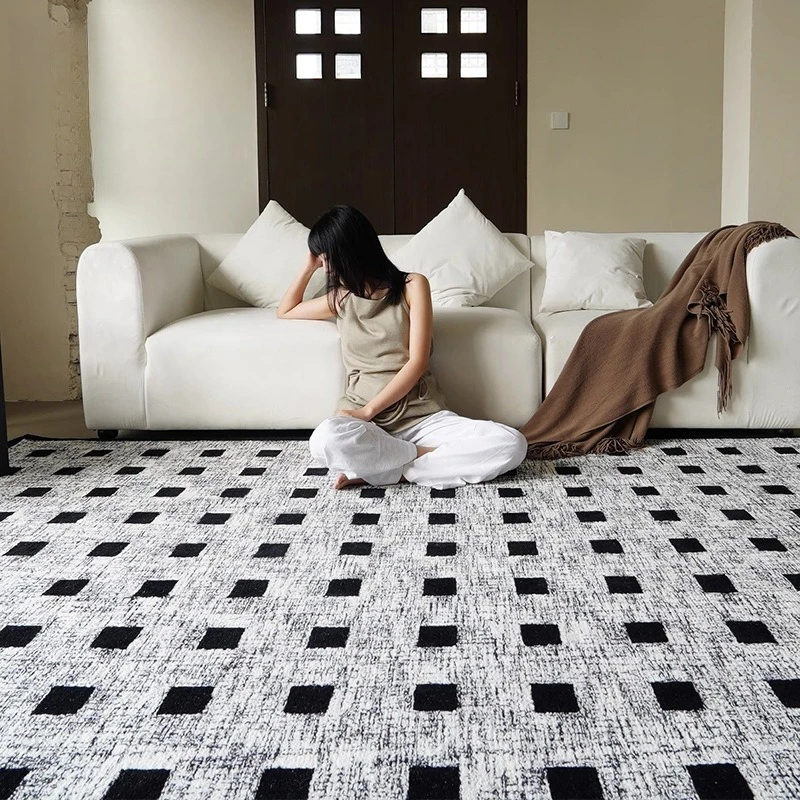 

Wool carpet living room 2025 new light luxury high-end sense leave-in washable warm room layout bedroom carpet mat