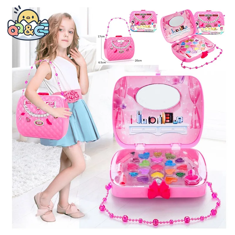 

Kid Makeup Toys Cosmetic Princess Makeup Box Safe and Harmless Kit Eye Shadow Palette Toy Makeup for Girls Beauty Fashion Gifts