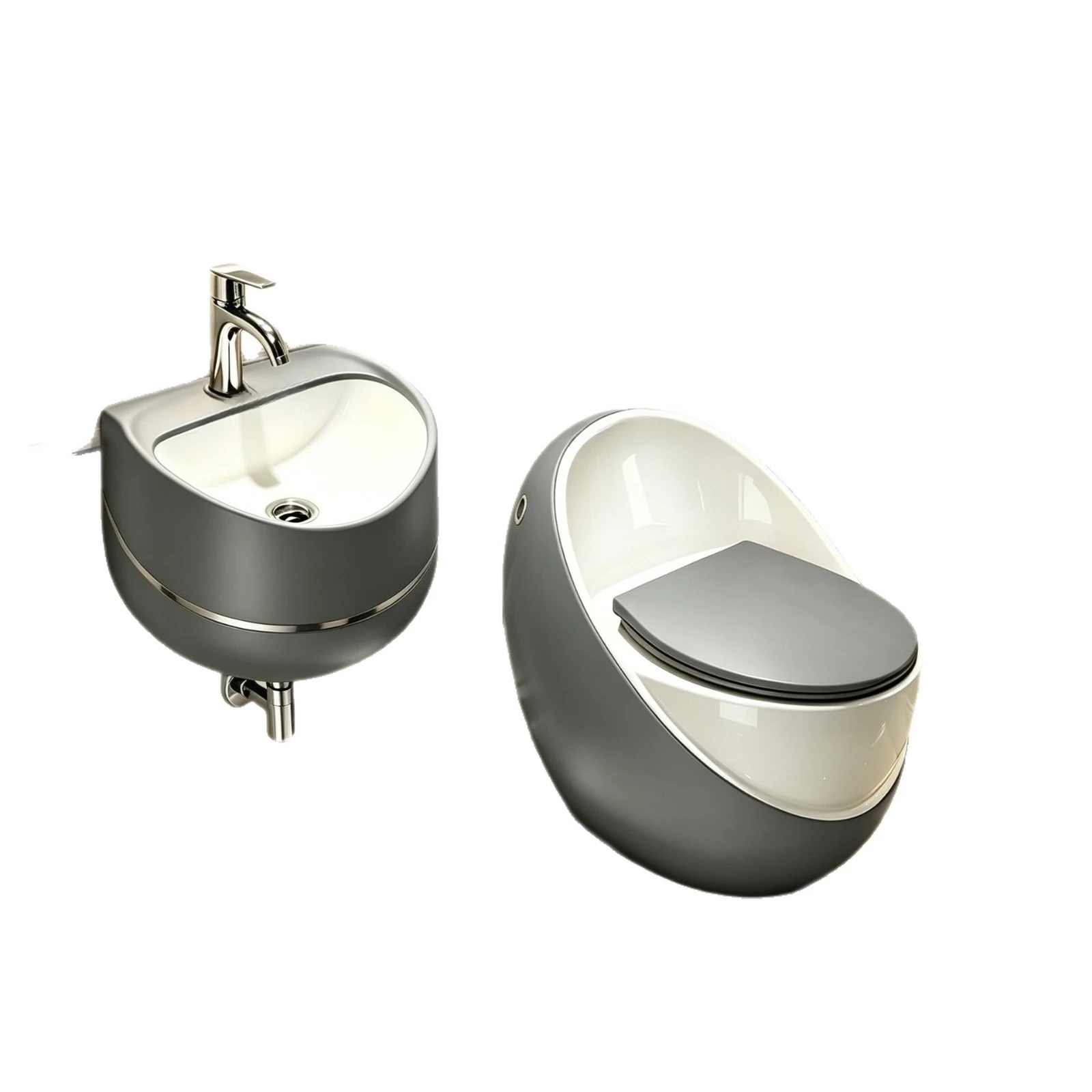 Egg small apartment toilet, household deodorant siphon large diameter personalized toilet