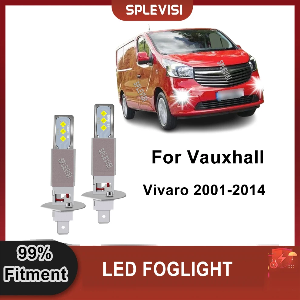 2x h1 Xenon super weiße Glühbirnen 2001 Auto LED Nebels chein werfer Ersatz für vauxhall vivaro 2012-2015 adam 2012-2016