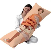 Almohada de cuerpo entero personalizada, cojín con forma de foto de anime impresa, almohada rectangular con imagen personalizada, regalo creativo de cumpleaños para parejas, decoración para sofá cama