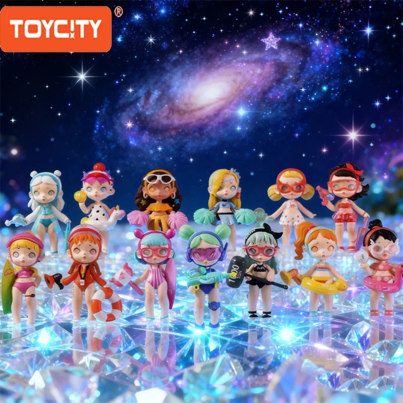 

Toycity“Pool Fight”series Laura Original Ccartoon Blind Box Toys Action Figure Collection Mystery Box Children Christmas Gifts