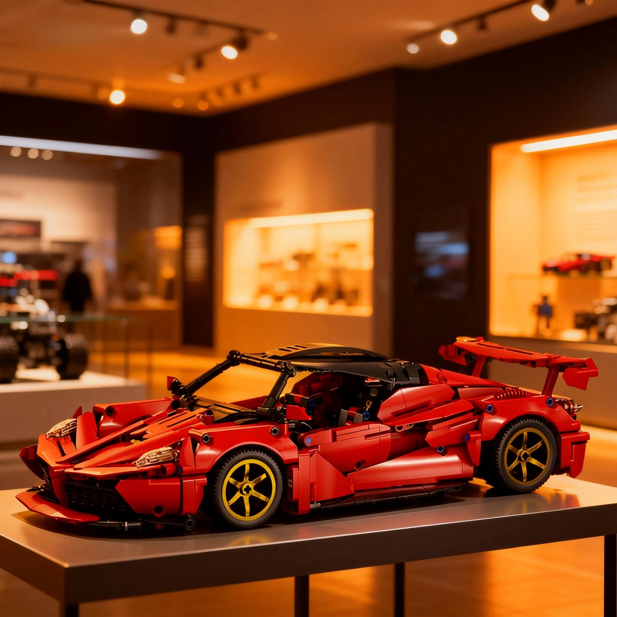 1000+pcs MOC Technical Compatible Ferrari LaFerrari Supercar Building Blocks Car Model Bricks Toys for Boys Present view 5